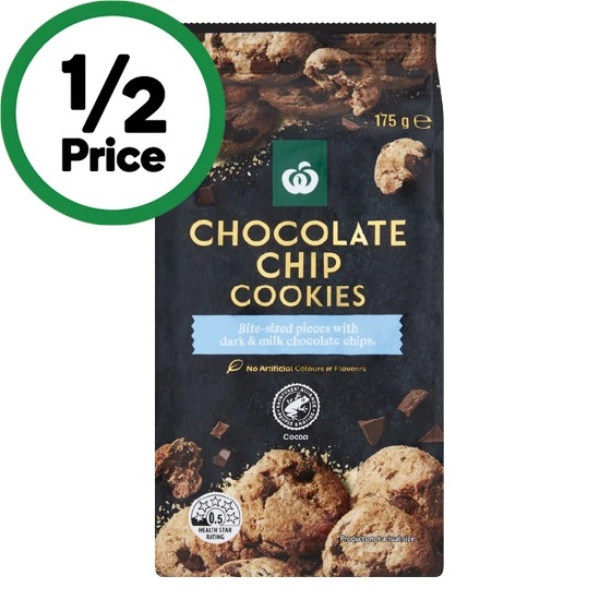 Woolworths Mini Chocolate Chip Cookies 175g