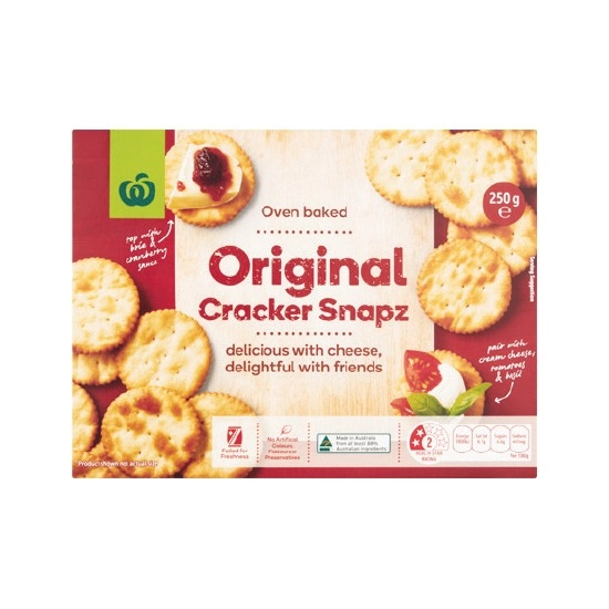 Woolworths Snapz Original Crackers 250g