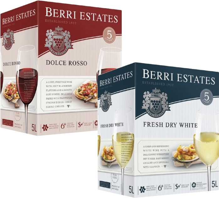 Berri 5 Litre Cask Varieties