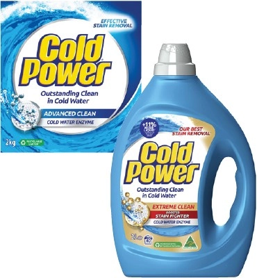 Cold Power Laundry Liquid 2 Litre or Powder 2kg