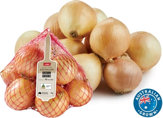 Coles Australian Brown Onions 1kg Bag