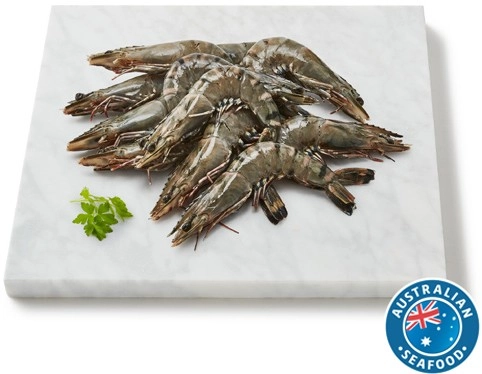 Coles Australian Thawed Raw Black Tiger Prawns