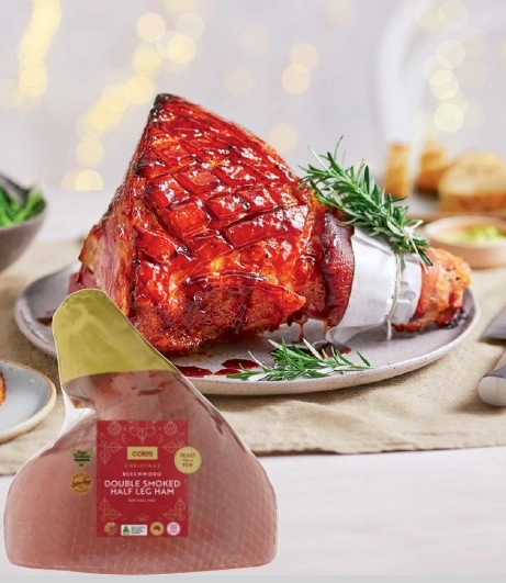 Coles Beechwood Double Smoked Half Leg Ham