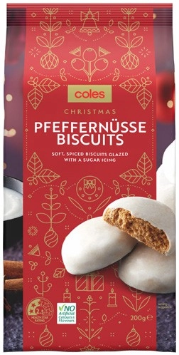 Coles Christmas Pfeffernüsse Biscuits 200g