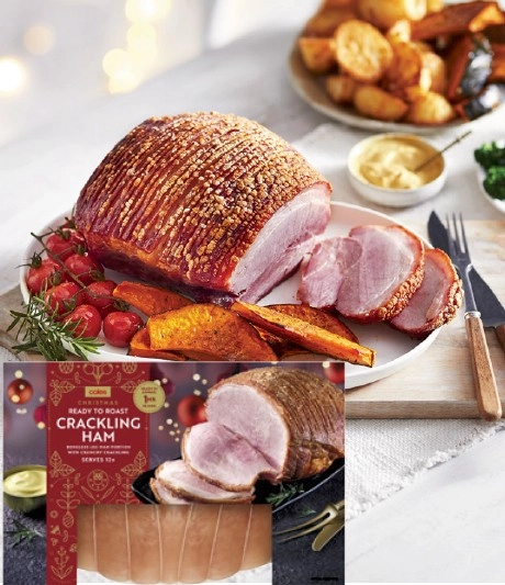 Coles Crackling Ham Boneless Leg Ham