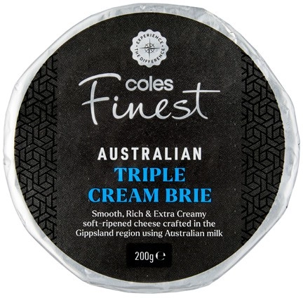 Coles Finest Australian Triple Cream Brie 200g