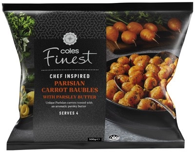 Coles Finest Parisian Carrot Baubles with Parsley Butter 500g