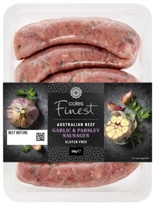 Coles Finest Sausages 450g-500g