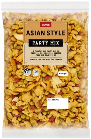 Coles Savoury Asian Style Party Mix 400g Pack