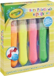 Crayola 36 Bath Numbers & Letters or Bath Paintbrush Highlighters