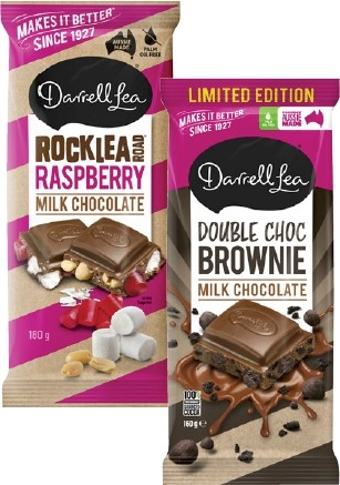 Darrell Lea Block Chocolate 160g-180g