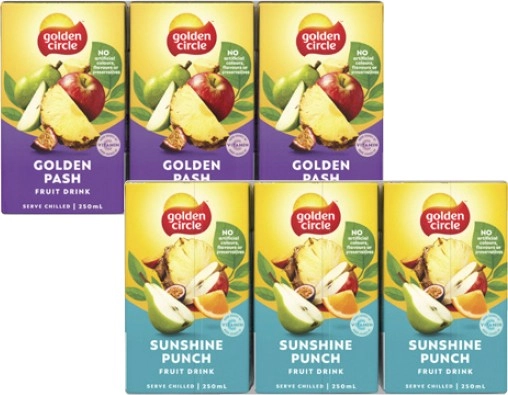 Golden Circle Tetra Fruit Drink 6x250mL