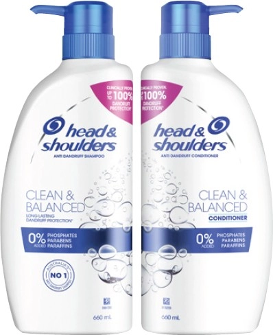 Head & Shoulders Shampoo or Conditioner 660mL