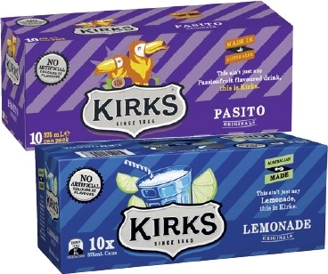 Kirks Soft Drink 10x375mL