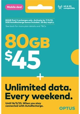 Optus $45 Prepaid SIM Starter Kit