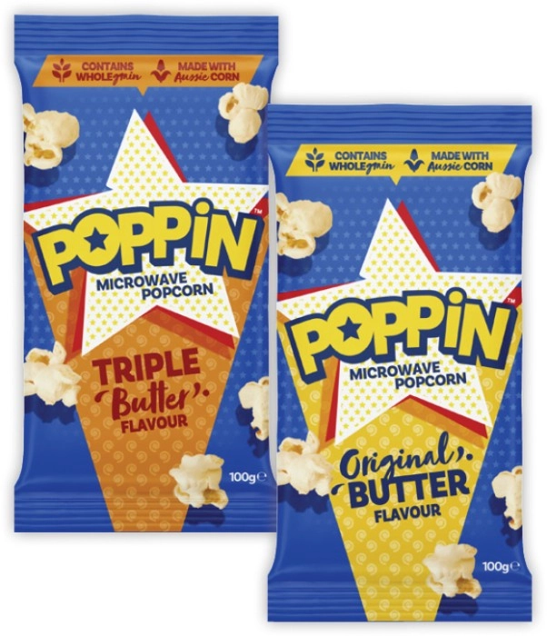 Poppin Microwave Popcorn 85g-100g