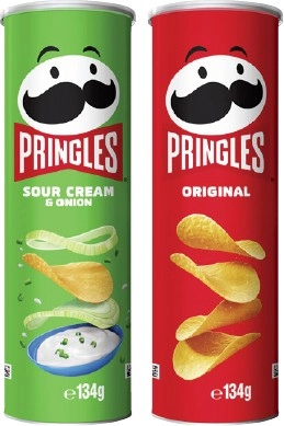 Pringles Potato Crisps 118g-134g