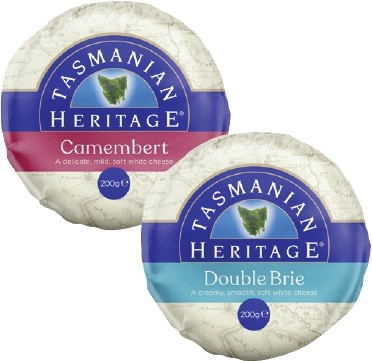 Tasmanian Heritage Double Cream Brie or Camembert 200g