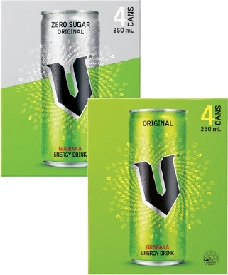 V Energy Drink 4x250mL