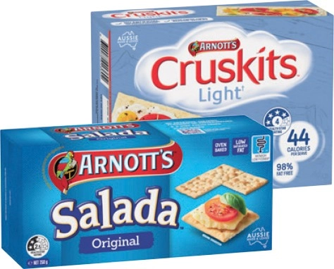 Arnott’s Cruskits 125g, Salada or Vita-Weat Crackers 250g Selected Varieties