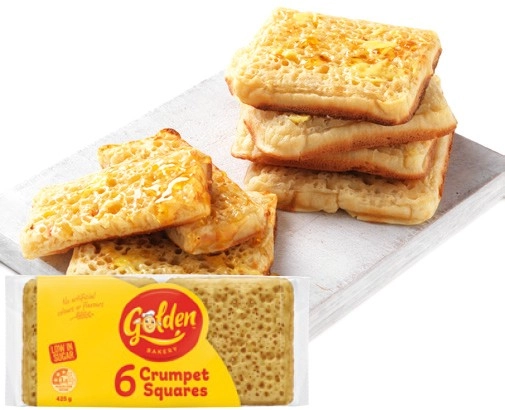 Golden Crumpet Squares 6 Pack