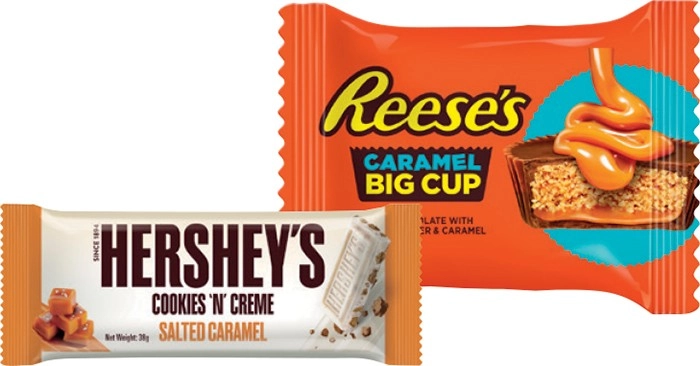 Hershey’s Cookies ‘N’ Cream Bar 38-40g, Reese’s Peanut Butter Cups 39-42g, Wafer Sticks 42g or Terry’s Orange 35g Selected Varieties