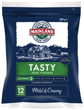 Mainland Tasty or Mozzarella Finely Grated Cheese 200g