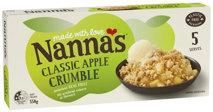 Nanna’s Fruit Crumble 550g Selected Varieties