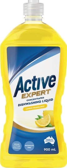 NEW Active Expert Dishwashing Lemon 900mL