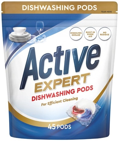 NEW Active Extra Dishwashing Pods 45 Pack