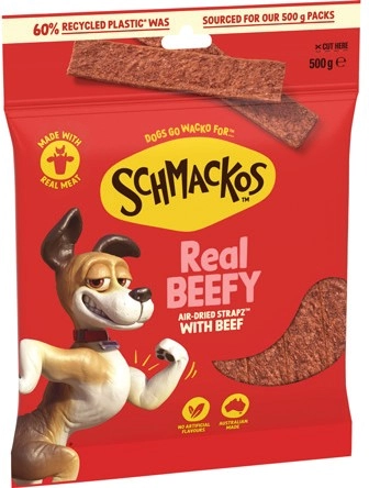 Schmackos Strapz or Stix Value Pack 500g Selected Varieties