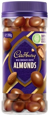 Cadbury Chocolate Coated Nuts or Fruits 280‑340g Selected Varieties**