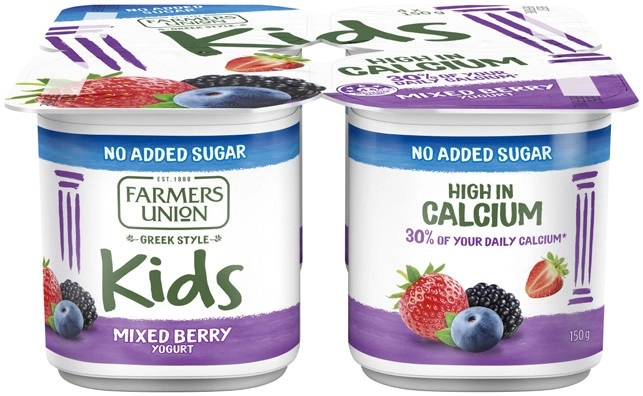 Farmers Union Greek Style Kids Yoghurt 4 Pack Selected Varieties