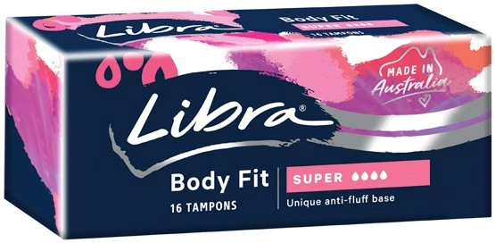 Libra Body Fit Super or Regular Tampons 16 Pack