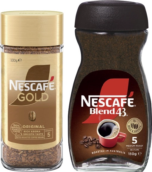 Nescafé Blend 43 140-150g or Gold 90-100g Instant Coffee Selected Varieties