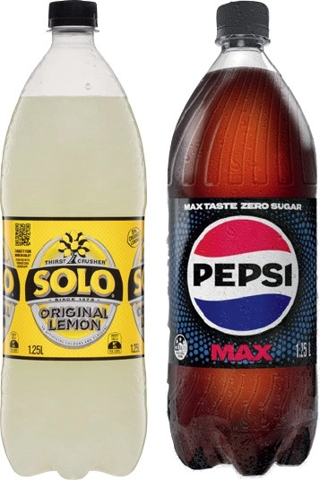 Pepsi or Solo 1.25 Litre Selected Varieties