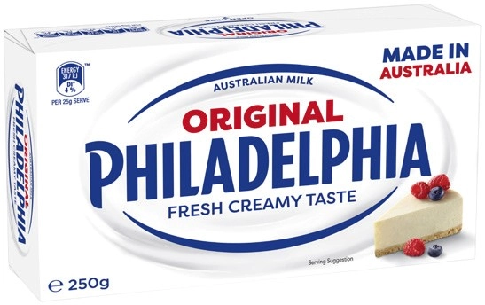 Philadelphia Fresh Cream Cheese Block 250g Selected Varieties