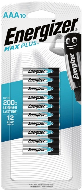 Energizer Max Plus AAA or AA Batteries 10 Pack