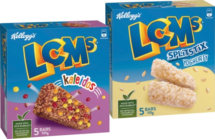 Kellogg’s LCM’s or Nutri Grain Original 5 Pack Selected Varieties