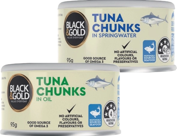 NEW Black & Gold Tuna 95g Selected Varieties