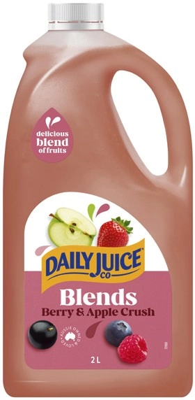 NEW The Daily Juice Company Blends Berry & Apple Crush 2 Litre