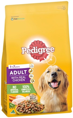 Pedigree Dry Dog Food 2.5-3kg Selected Varieties