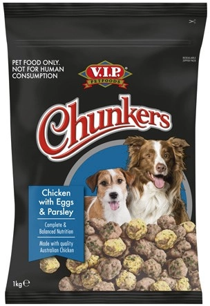 V.I.P. Chunkers Fresh Dog Food 1kg Selected Varieties (From the Meat Dept)