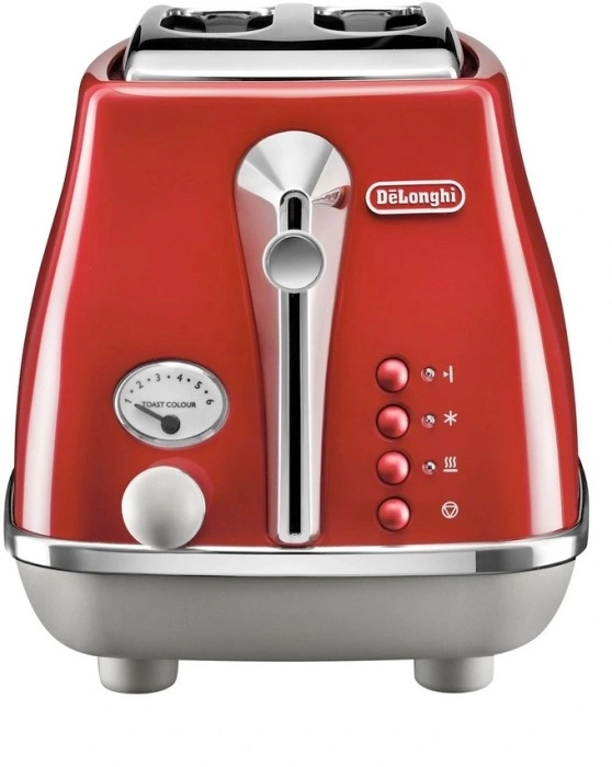 De’Longhi Icona Capitals 2-Slice Toaster in Tokyo Red