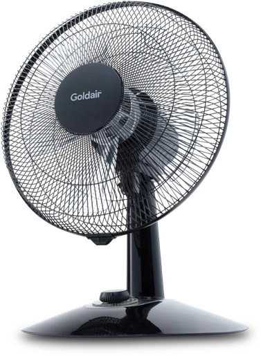 Goldair Whisper Quiet Desk Fan 30cm in Black