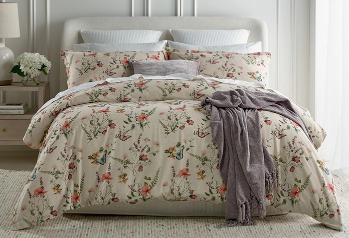 Heritage Lisette Cotton Linen Blend Quilt Cover Set^