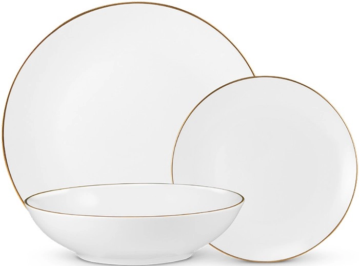 Maxwell & Williams 12pc White Gold Coupe Dinner Set in Gold