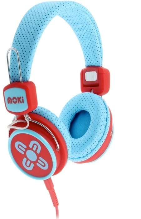 Moki Kids Safe Volume Headphone in Blue and Red