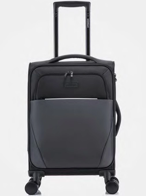 Monsac Pro Flex Softside Suitcase in Black