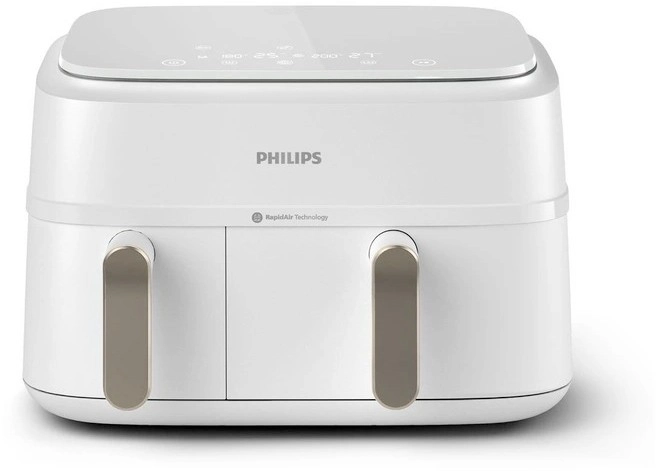 Philips 3000 Series Dual Basket Airfryer in White